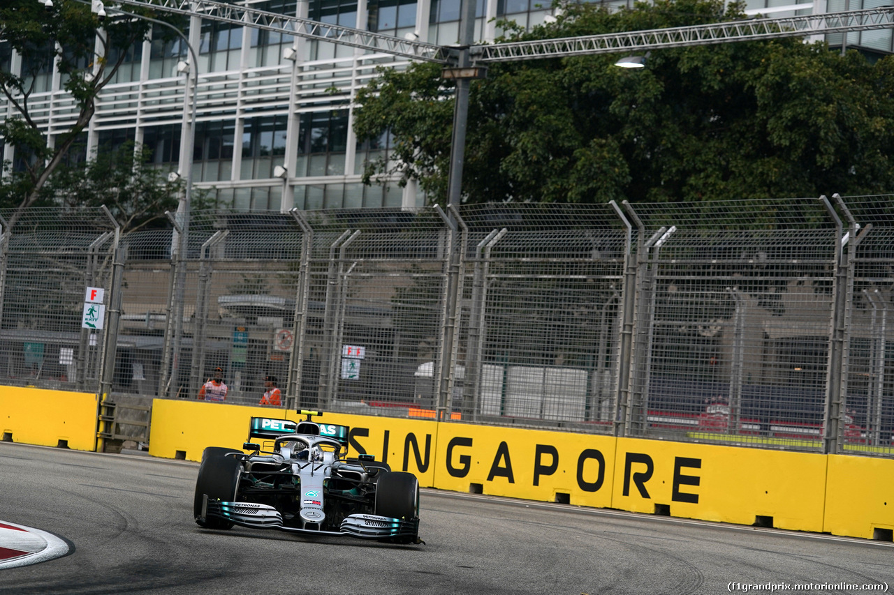 GP SINGAPORE, 20.09.2019 - Prove Libere 1, Valtteri Bottas (FIN) Mercedes AMG F1 W010