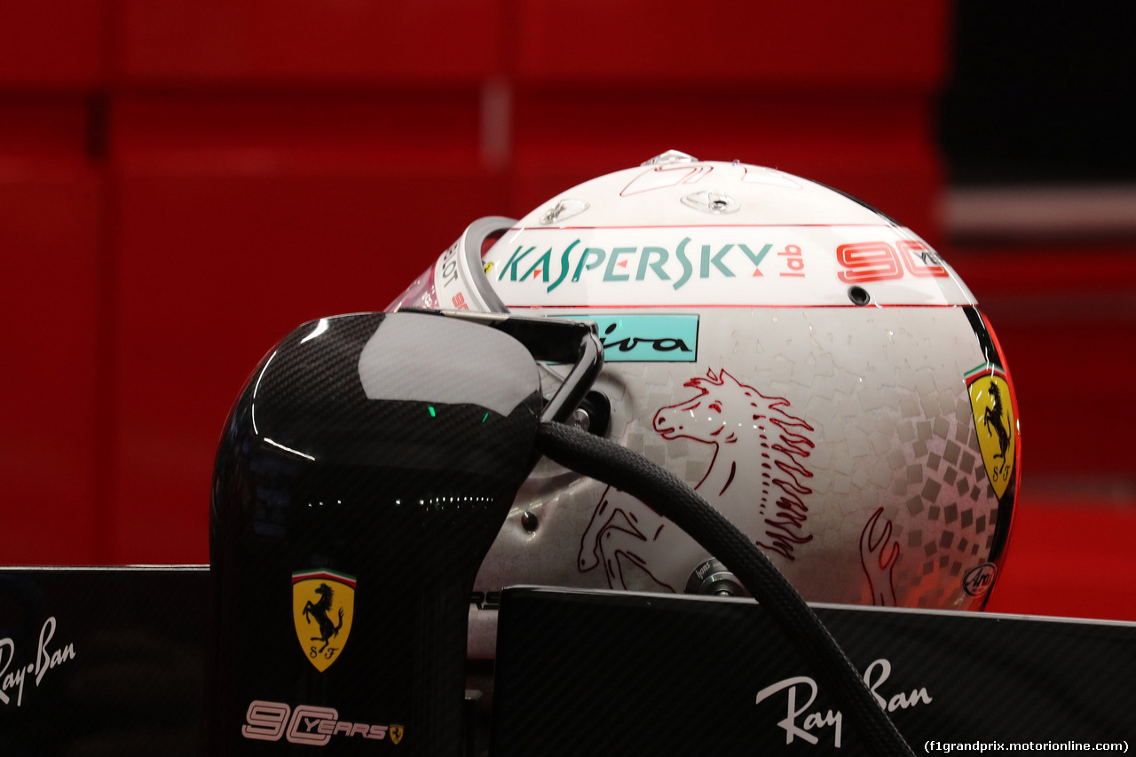 GP SINGAPORE, 20.09.2019 - Prove Libere 2, The helmet of Sebastian Vettel (GER) Ferrari SF90