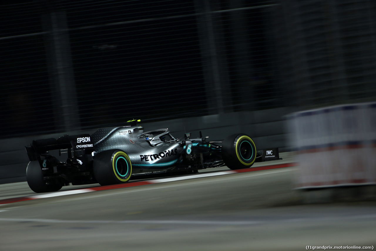 GP SINGAPORE, 20.09.2019 - Prove Libere 2, Valtteri Bottas (FIN) Mercedes AMG F1 W010
