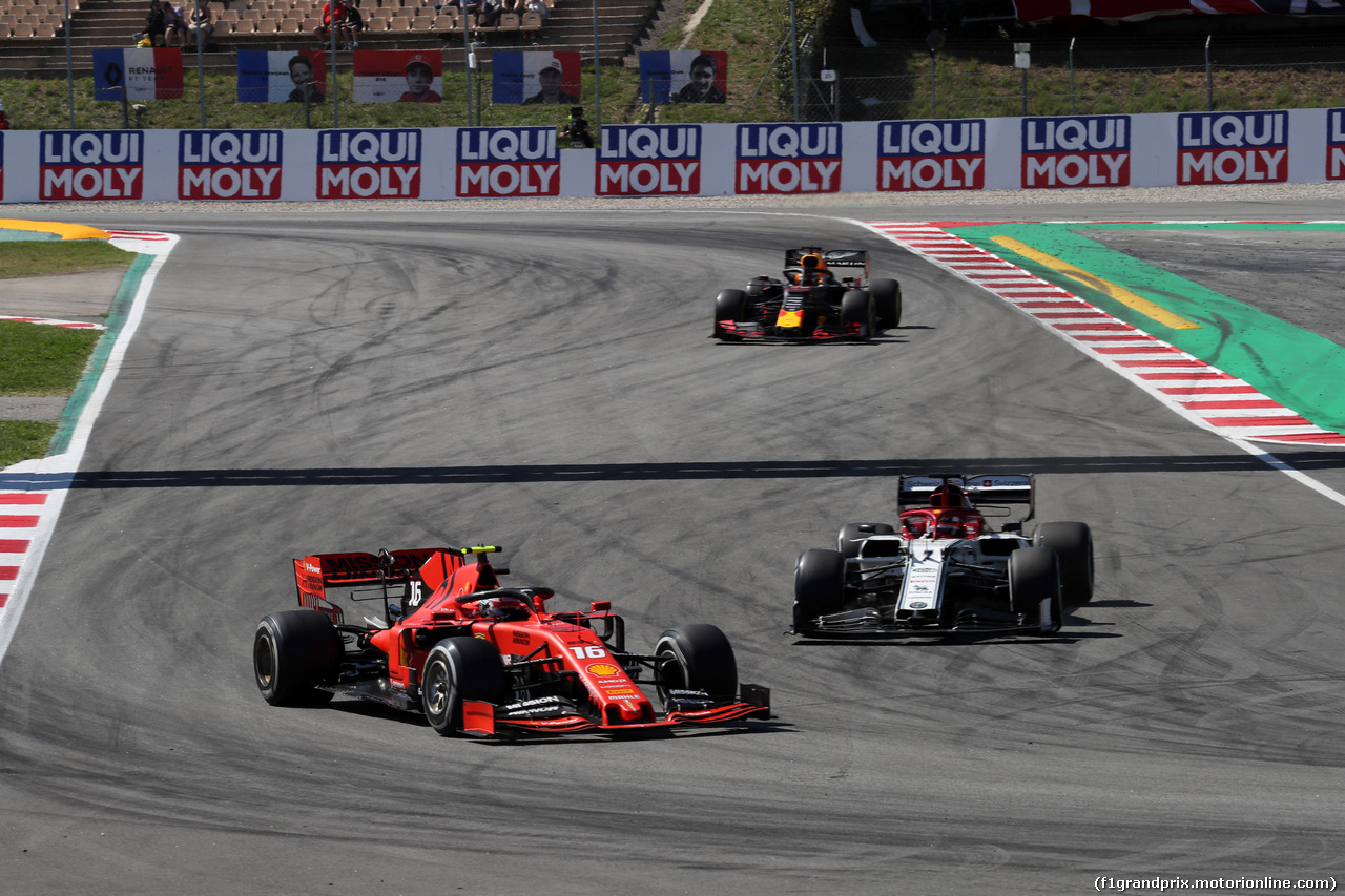 GP SPAGNA, 12.05.2019 - Gara, Charles Leclerc (MON) Ferrari SF90 e Kimi Raikkonen (FIN) Alfa Romeo Racing C38