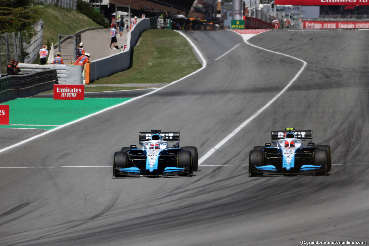 GP SPAGNA, 12.05.2019 - Gara, George Russell (GBR) Williams Racing FW42 e Robert Kubica (POL) Williams Racing FW42