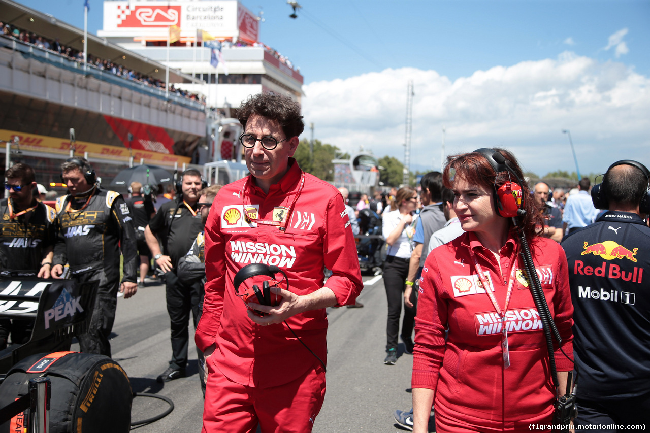 GP SPAGNA, 12.05.2019 - Gara, Mattia Binotto (ITA) Ferrari Team Principal e Silvia Frangipane Hoffer (ITA) Ferrari Press Officer