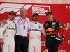 GP SPAGNA, 12.05.2019 - Gara, 2nd place Valtteri Bottas (FIN) Mercedes AMG F1 W010, Dr. Dieter Zetsche, Chairman of Daimler, Lewis Hamilton (GBR) Mercedes AMG F1 W10 vincitore e 3rd place Max Verstappen (NED) Red Bull Racing RB15