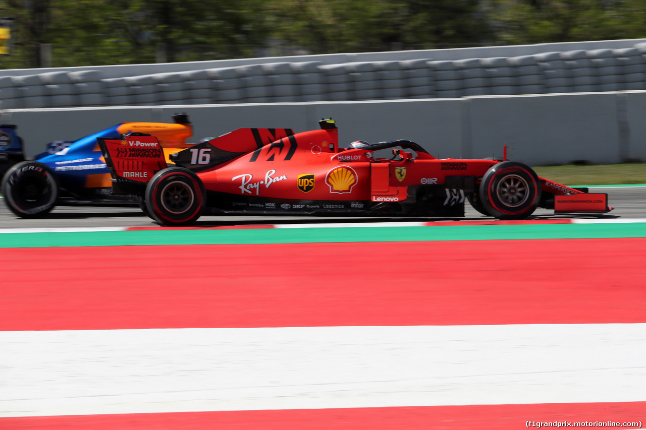 GP SPAGNA, 10.05.2019 - Prove Libere 1, Carlos Sainz Jr (ESP) Mclaren F1 Team MCL34 e Charles Leclerc (MON) Ferrari SF90