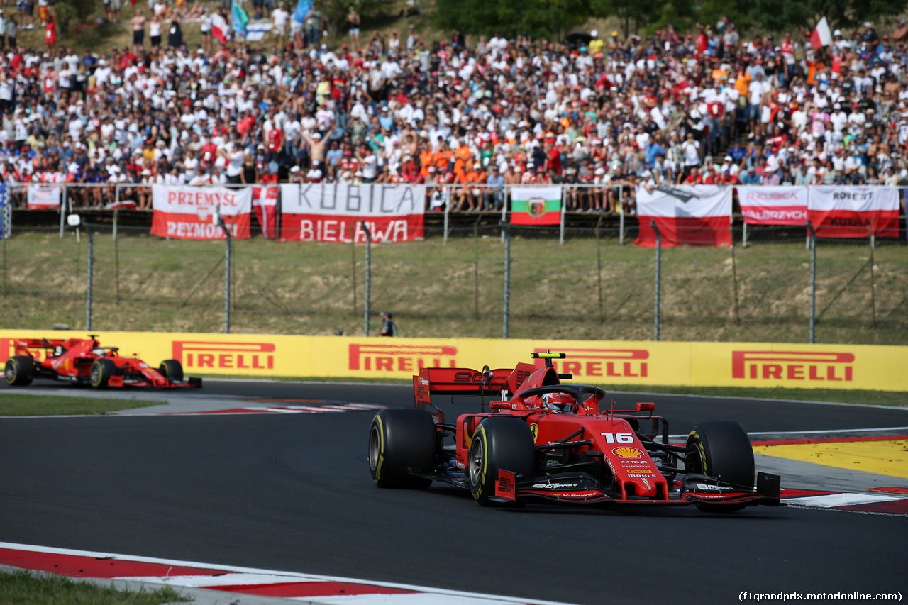 GP UNGHERIA, 04.08.2019 - Gara, Charles Leclerc (MON) Ferrari SF90