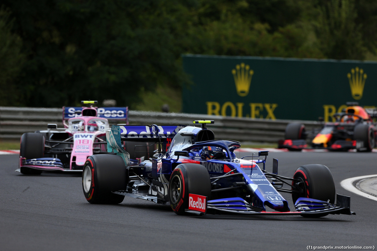 GP UNGHERIA, 03.08.2019 - Prove Libere 3, Alexander Albon (THA) Scuderia Toro Rosso STR14 e Lance Stroll (CDN) Racing Point F1 Team RP19