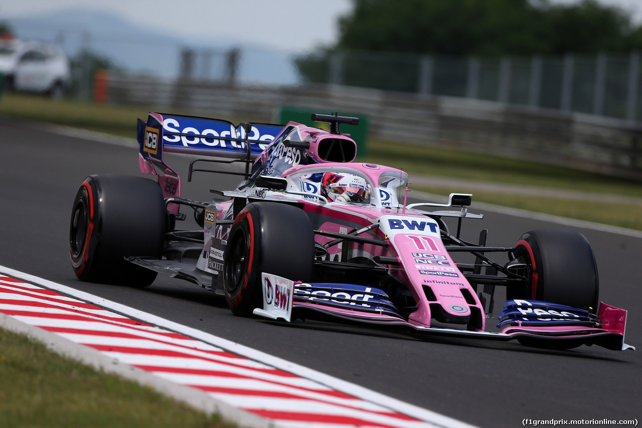 GP UNGHERIA, 03.08.2019 - Prove Libere 3, Sergio Perez (MEX) Racing Point F1 Team RP19