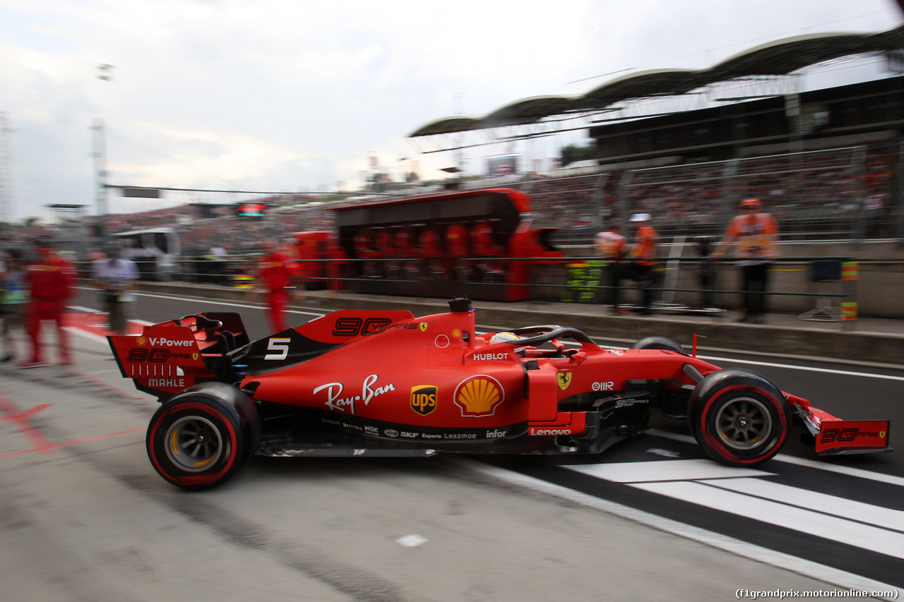 GP UNGHERIA, 03.08.2019 - Prove Libere 3, Sebastian Vettel (GER) Ferrari SF90