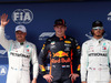 GP UNGHERIA, 03.08.2019 - Qualifiche, 2nd place Valtteri Bottas (FIN) Mercedes AMG F1 W010, Max Verstappen (NED) Red Bull Racing RB15 pole position e 3rd place Lewis Hamilton (GBR) Mercedes AMG F1 W10