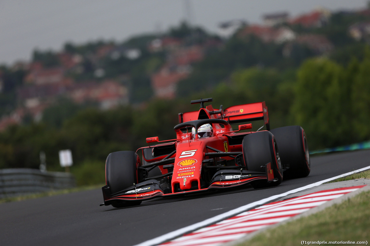 GP UNGHERIA, 02.08.2019 - Prove Libere 1, Sebastian Vettel (GER) Ferrari SF90