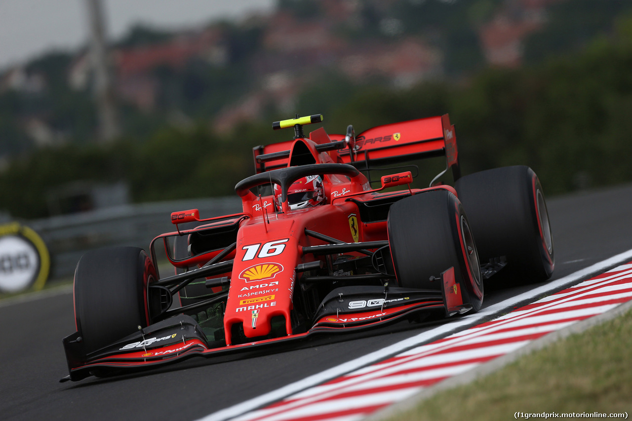 GP UNGHERIA, 02.08.2019 - Prove Libere 1, Charles Leclerc (MON) Ferrari SF90