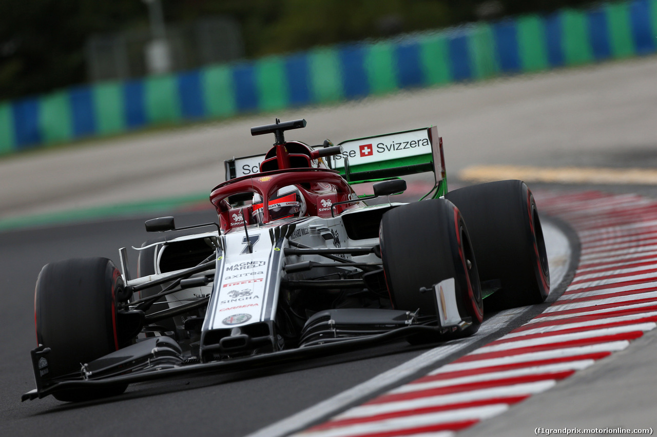 GP UNGHERIA, 02.08.2019 - Prove Libere 1, Kimi Raikkonen (FIN) Alfa Romeo Racing C38