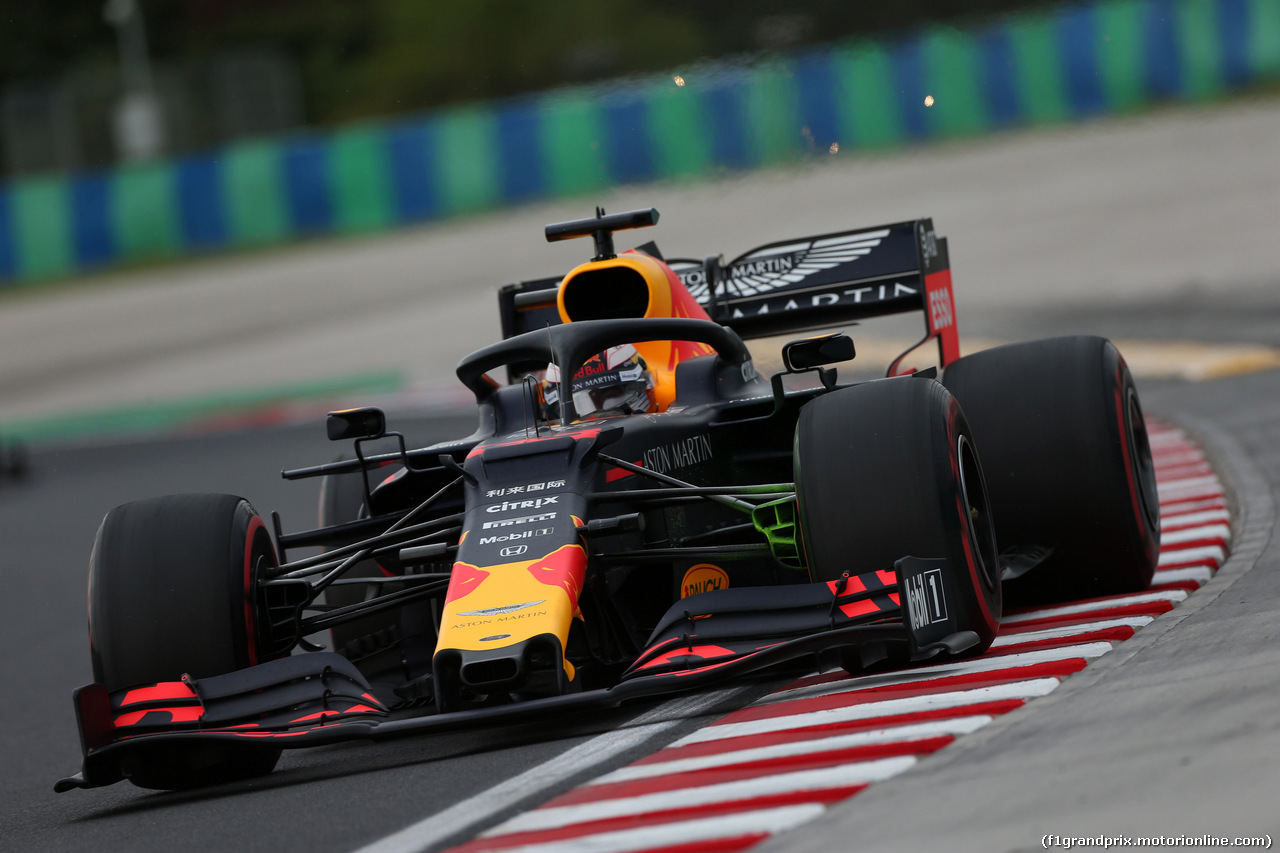 GP UNGHERIA, 02.08.2019 - Prove Libere 1, Max Verstappen (NED) Red Bull Racing RB15