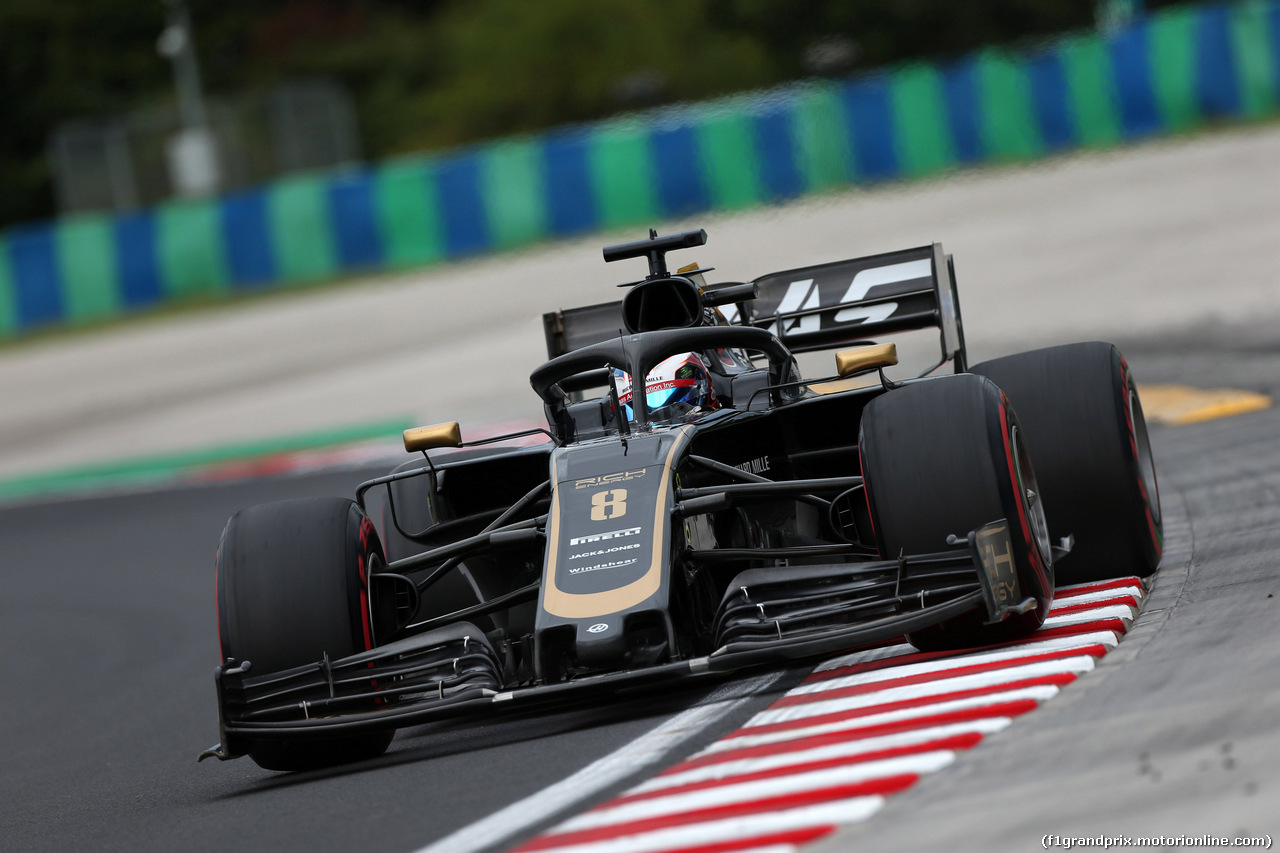 GP UNGHERIA, 02.08.2019 - Prove Libere 1, Romain Grosjean (FRA) Haas F1 Team VF-19