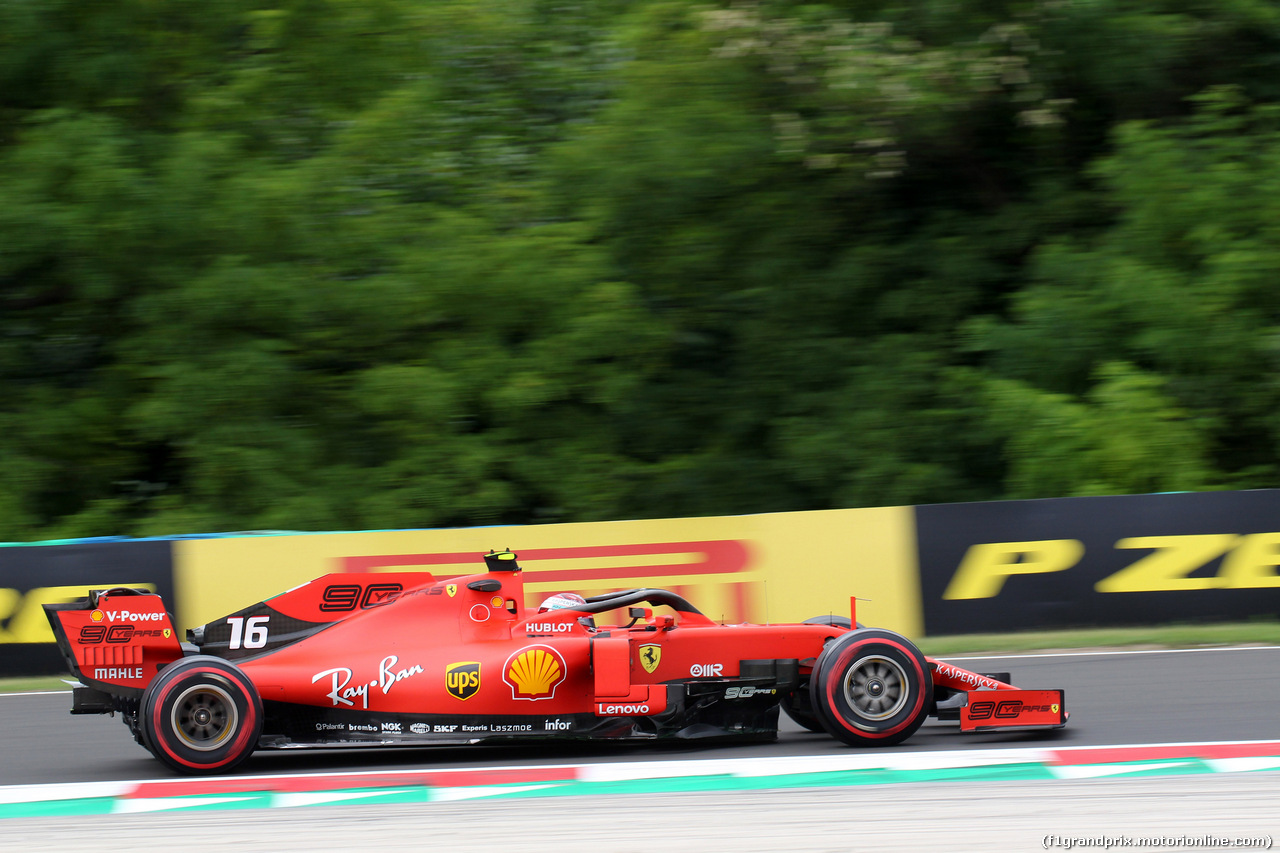 GP UNGHERIA, 02.08.2019 - Prove Libere 1, Charles Leclerc (MON) Ferrari SF90