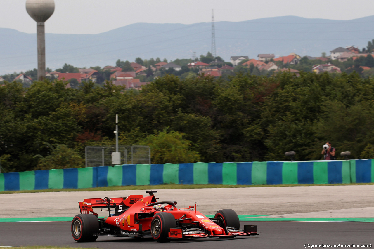 GP UNGHERIA, 02.08.2019 - Prove Libere 1, Sebastian Vettel (GER) Ferrari SF90