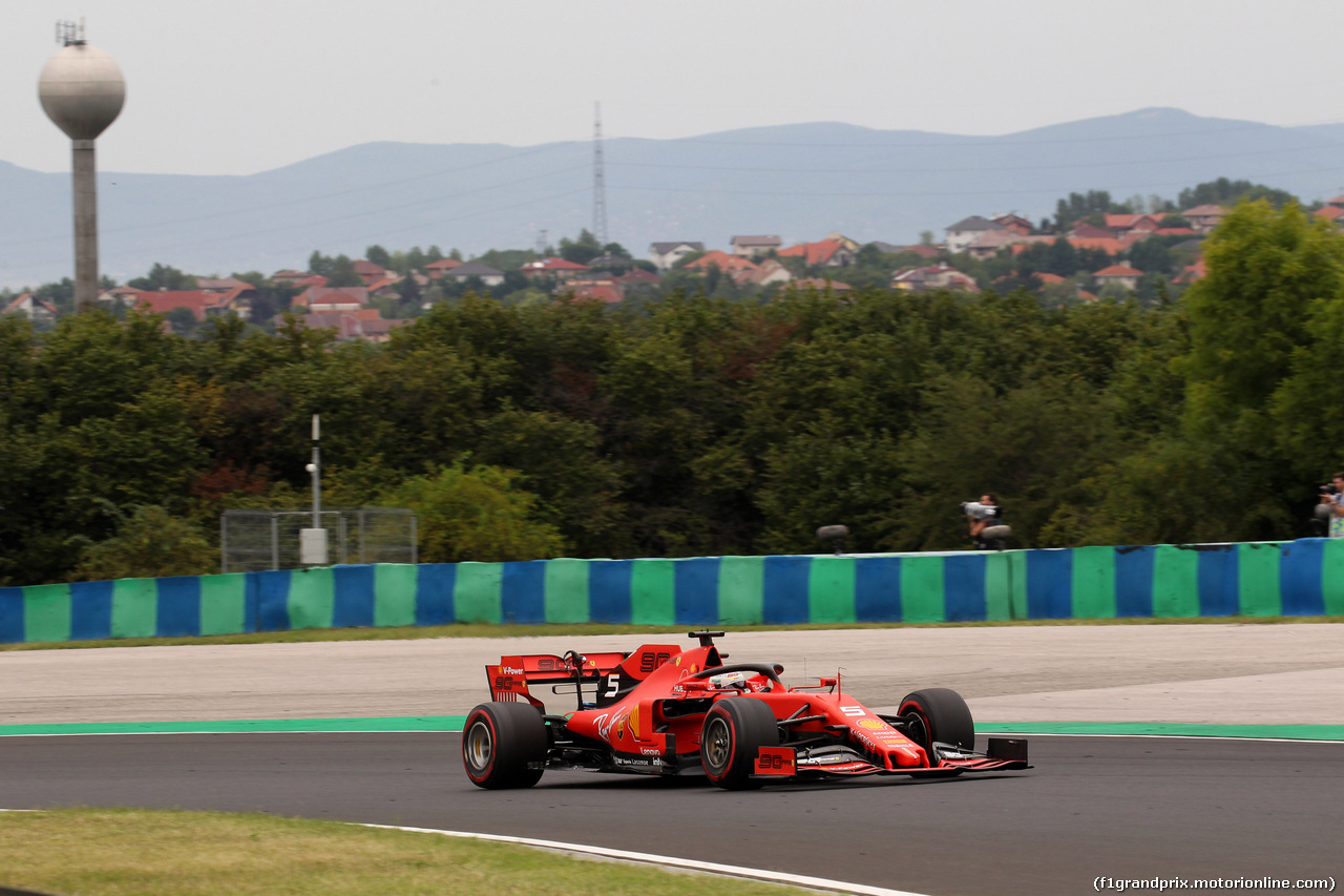 GP UNGHERIA, 02.08.2019 - Prove Libere 1, Sebastian Vettel (GER) Ferrari SF90