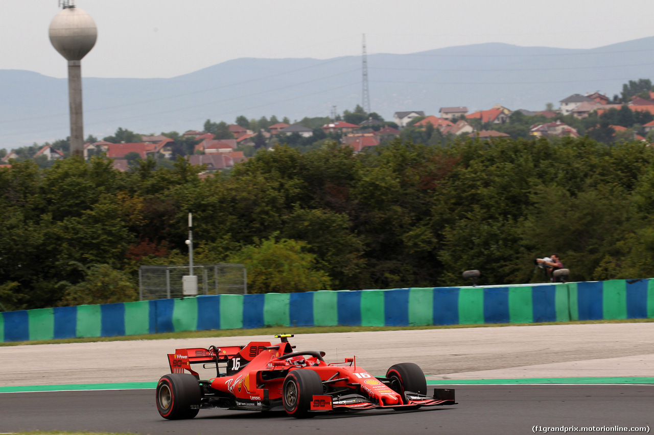 GP UNGHERIA, 02.08.2019 - Prove Libere 1, Charles Leclerc (MON) Ferrari SF90