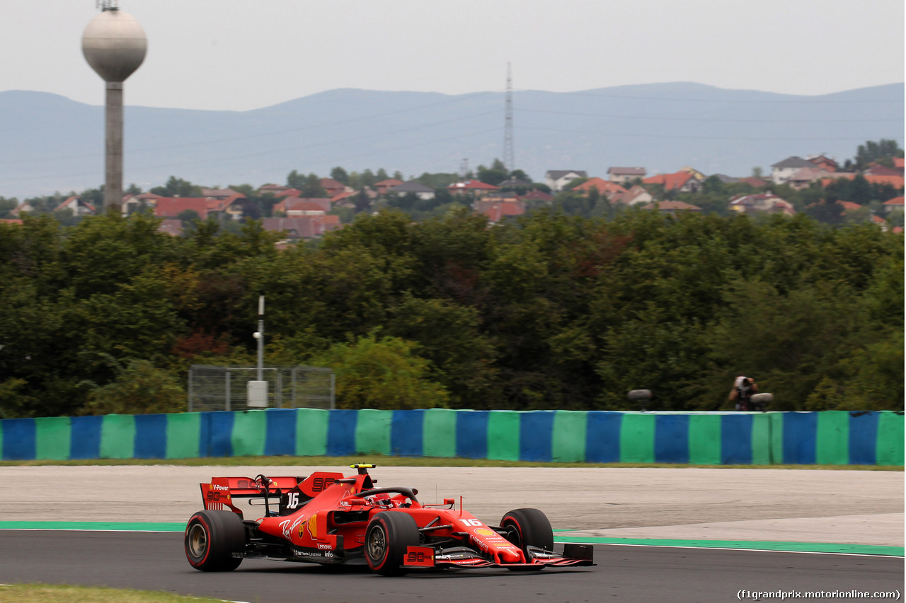 GP UNGHERIA, 02.08.2019 - Prove Libere 1, Charles Leclerc (MON) Ferrari SF90