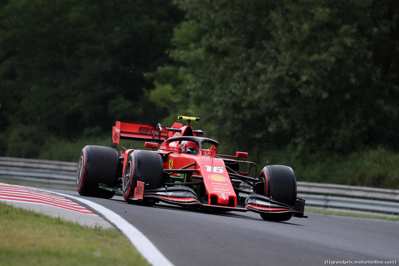 GP UNGHERIA, 02.08.2019 - Prove Libere 1, Charles Leclerc (MON) Ferrari SF90