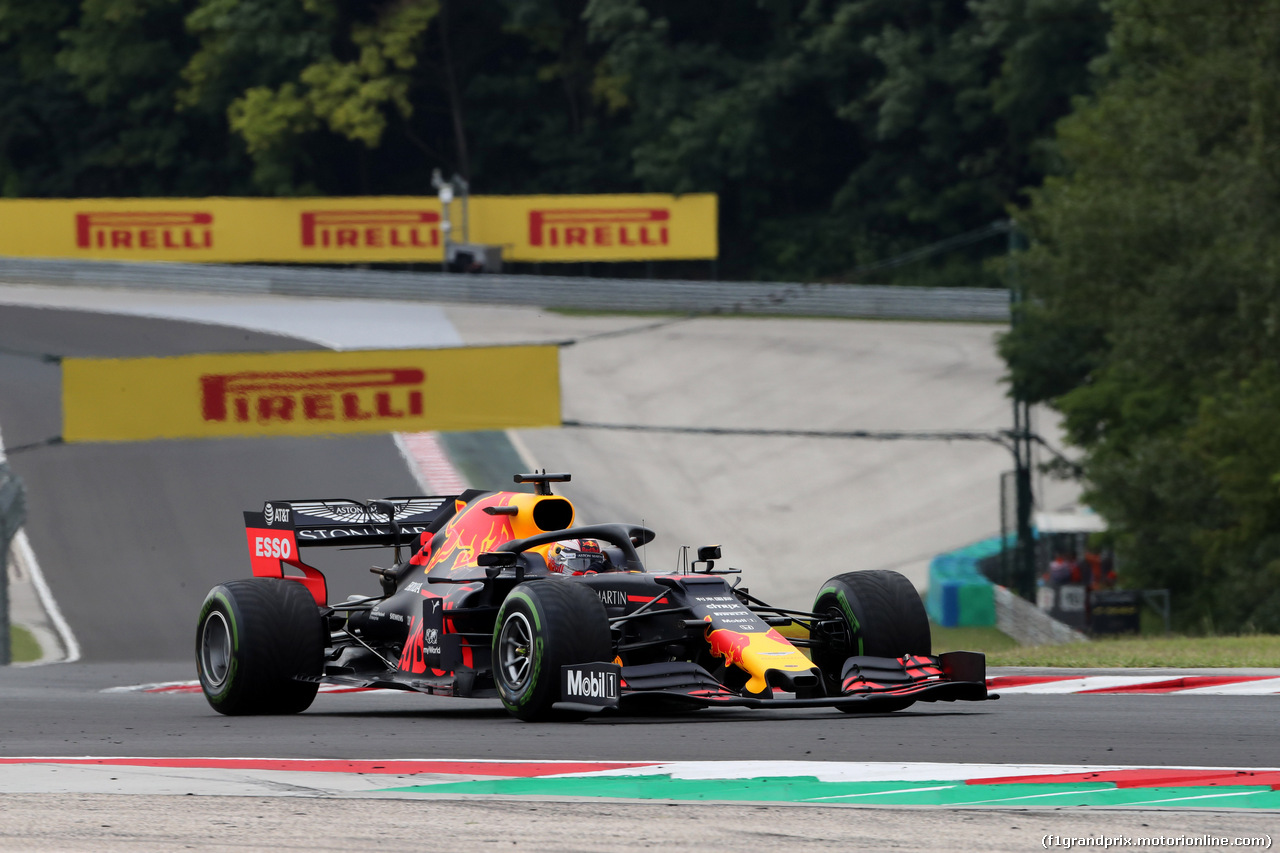 GP UNGHERIA, 02.08.2019 - Prove Libere 1, Max Verstappen (NED) Red Bull Racing RB15