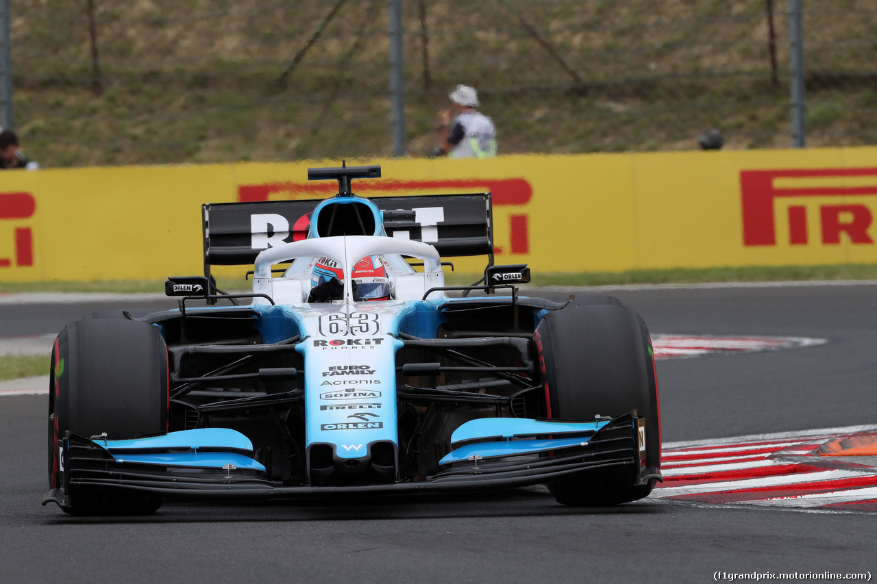 GP UNGHERIA, 02.08.2019 - Prove Libere 1, George Russell (GBR) Williams Racing FW42