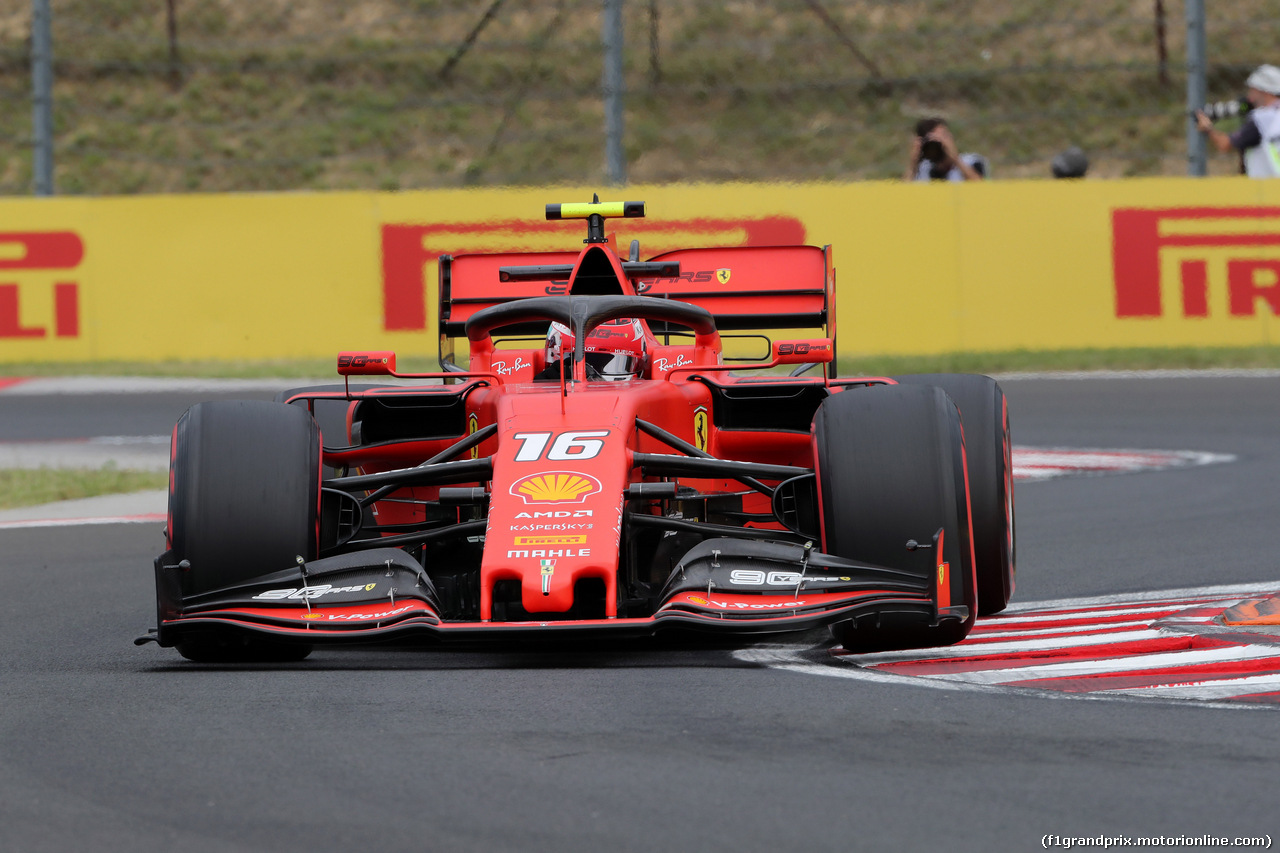 GP UNGHERIA, 02.08.2019 - Prove Libere 1, Charles Leclerc (MON) Ferrari SF90