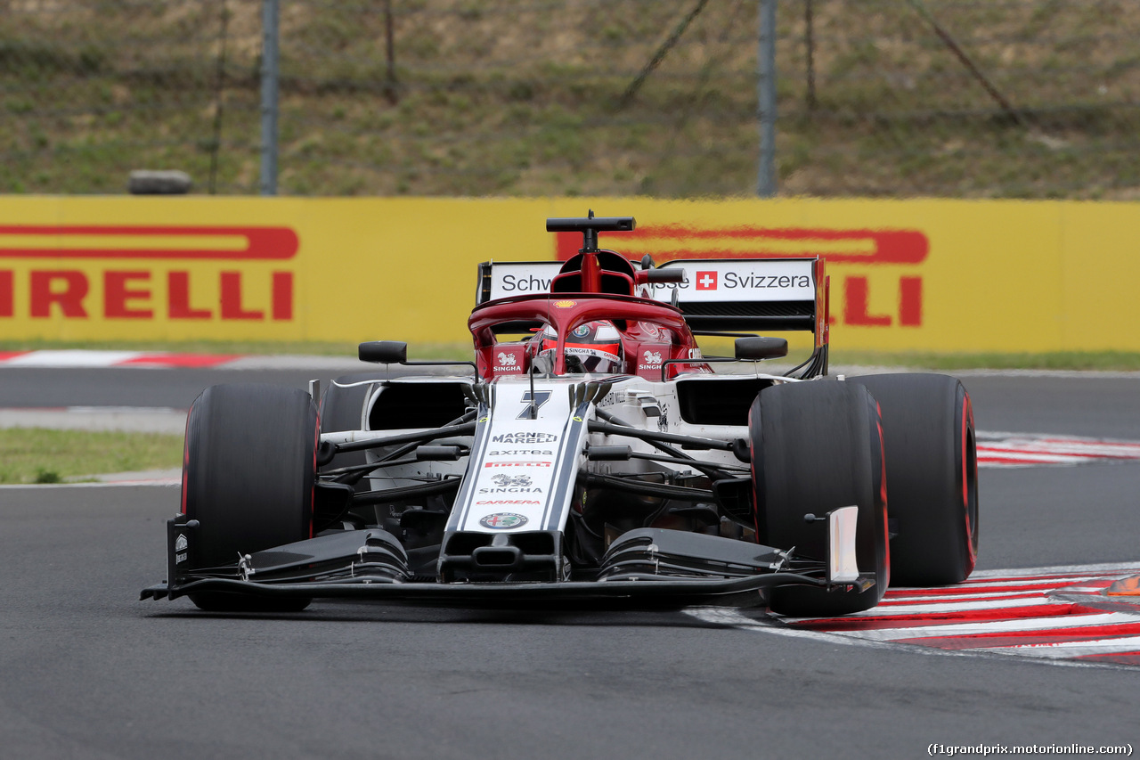 GP UNGHERIA, 02.08.2019 - Prove Libere 1, Kimi Raikkonen (FIN) Alfa Romeo Racing C38