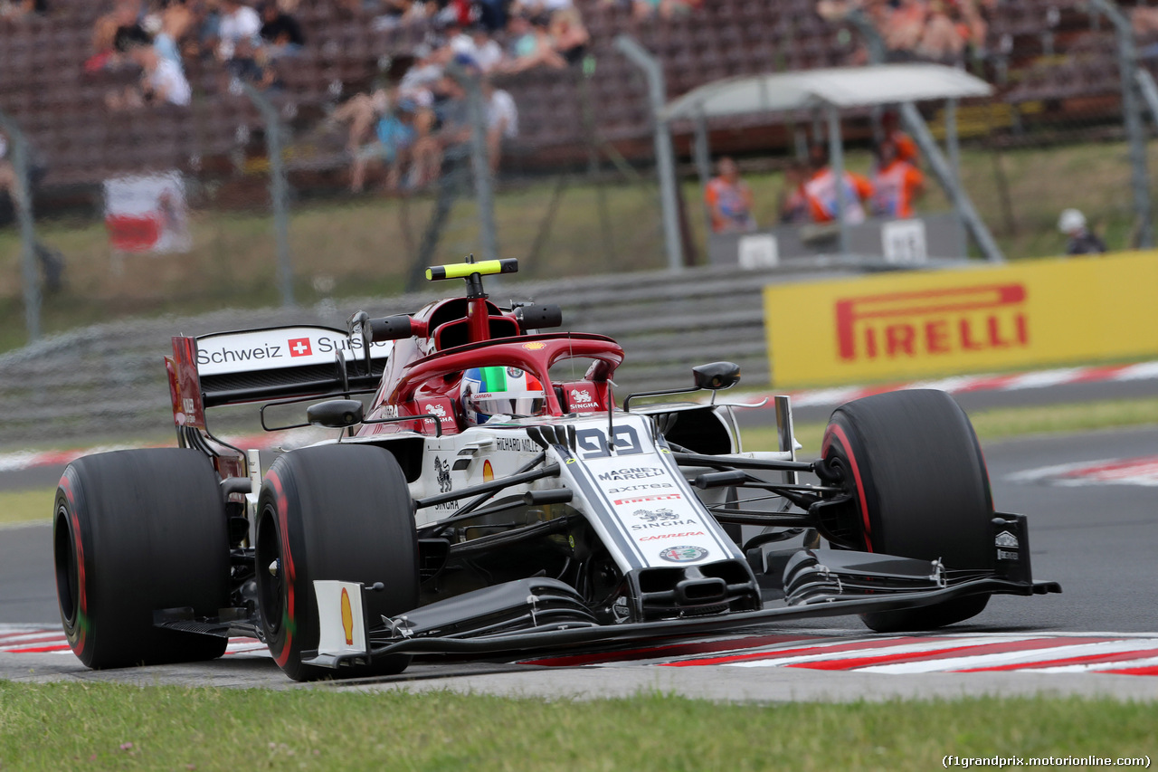 GP UNGHERIA, 02.08.2019 - Prove Libere 1, Antonio Giovinazzi (ITA) Alfa Romeo Racing C38