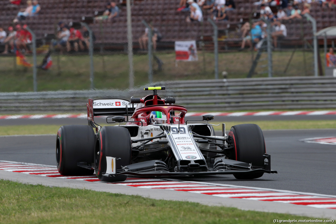 GP UNGHERIA, 02.08.2019 - Prove Libere 1, Antonio Giovinazzi (ITA) Alfa Romeo Racing C38