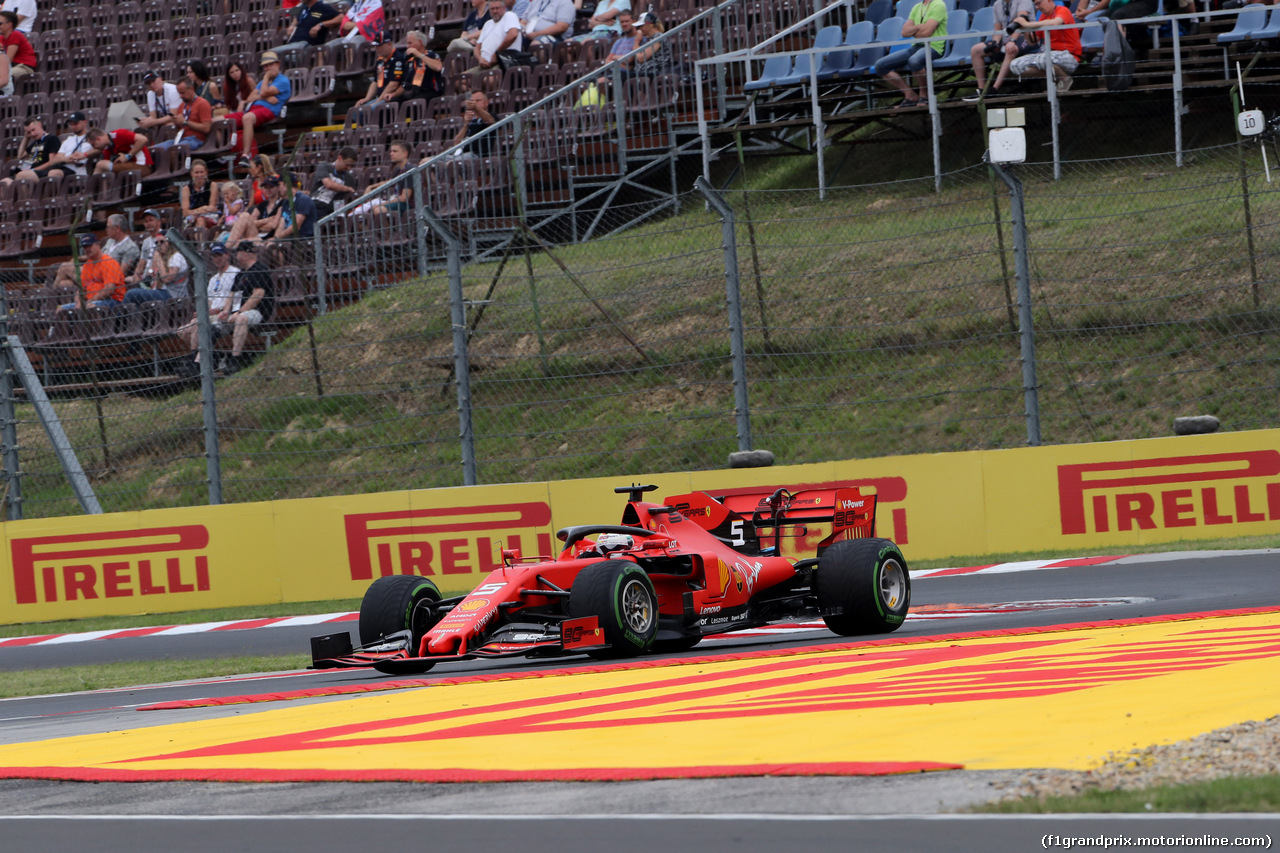 GP UNGHERIA, 02.08.2019 - Prove Libere 1, Sebastian Vettel (GER) Ferrari SF90