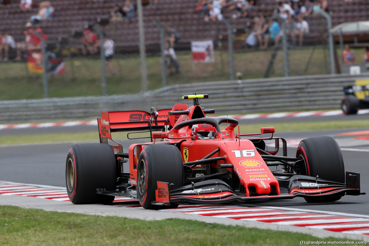 GP UNGHERIA, 02.08.2019 - Prove Libere 1, Charles Leclerc (MON) Ferrari SF90