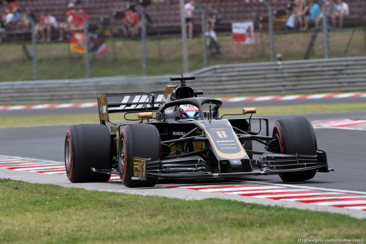 GP UNGHERIA, 02.08.2019 - Prove Libere 1, Romain Grosjean (FRA) Haas F1 Team VF-19