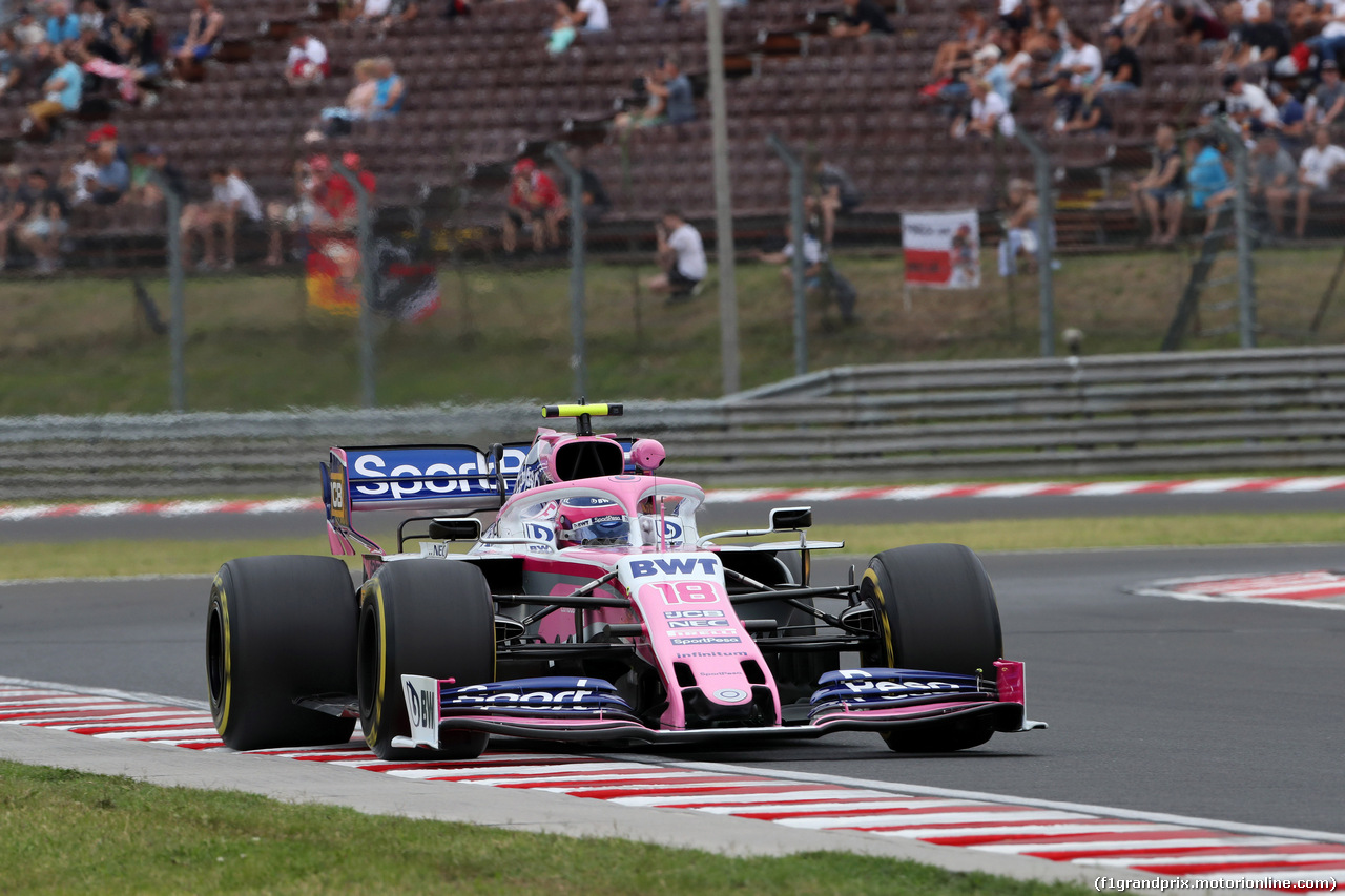 GP UNGHERIA, 02.08.2019 - Prove Libere 1, Lance Stroll (CDN) Racing Point F1 Team RP19