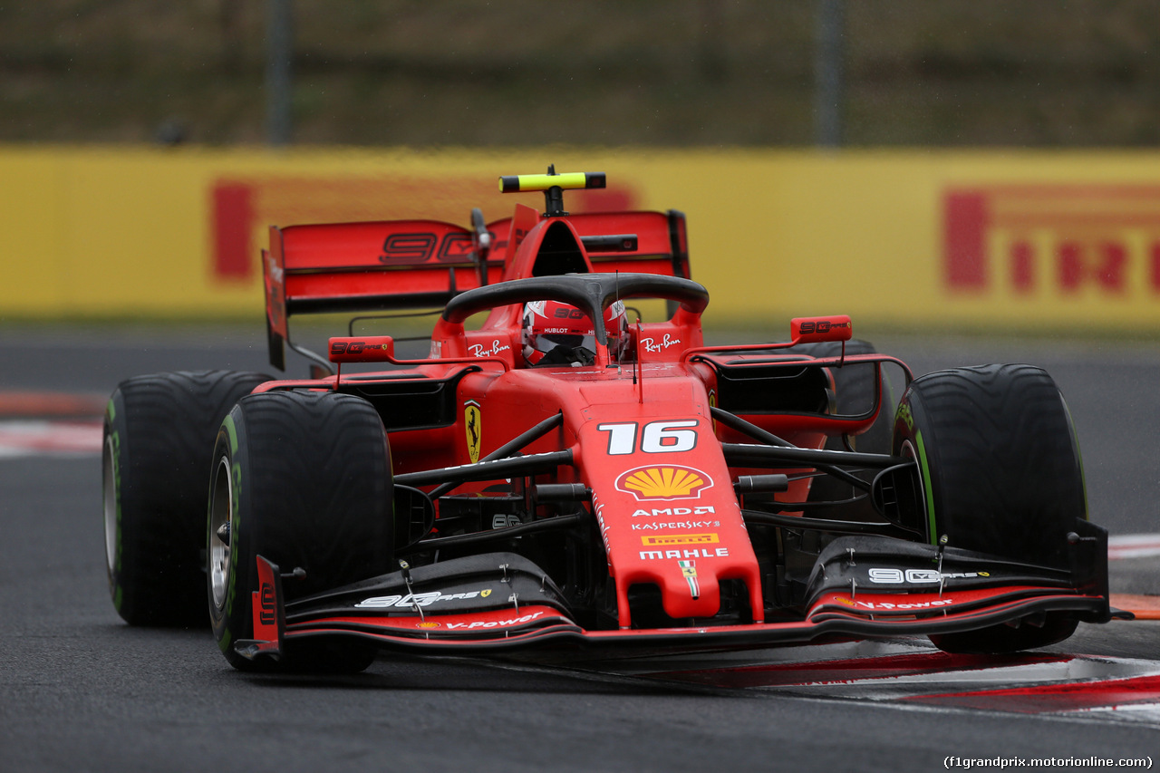 GP UNGHERIA, 02.08.2019 - Prove Libere 2, Charles Leclerc (MON) Ferrari SF90