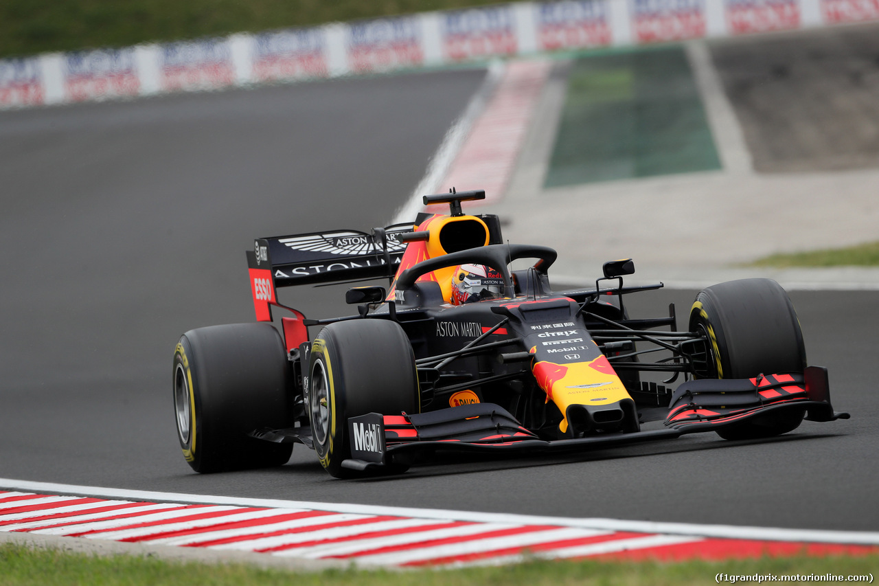 GP UNGHERIA, 02.08.2019 - Prove Libere 2, Max Verstappen (NED) Red Bull Racing RB15