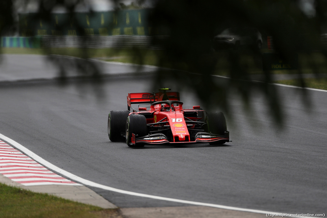 GP UNGHERIA, 02.08.2019 - Prove Libere 2, Charles Leclerc (MON) Ferrari SF90