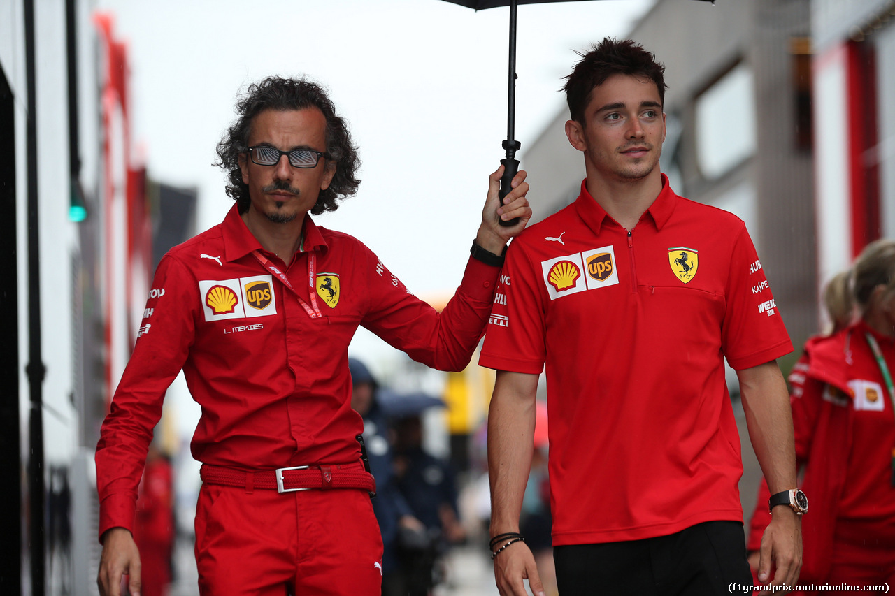 GP UNGHERIA, 02.08.2019 - Laurent Mekies (FRA) Ferrari Sporting Director e Charles Leclerc (MON) Ferrari SF90