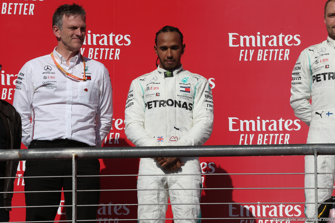 GP USA, 31.10.2019- Podium, 2nd Lewis Hamilton (GBR) Mercedes AMG F1 W10 EQ 2019 World Champion with James Allison (GBR) Mercedes AMG F1, Technical Director