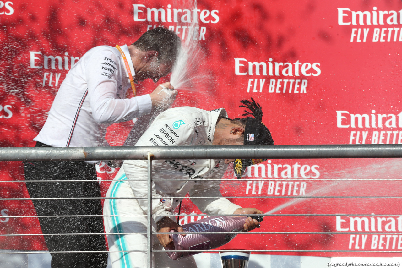 GP USA, 31.10.2019- Podium, 2nd Lewis Hamilton (GBR) Mercedes AMG F1 W10 EQ 2019 World Champion