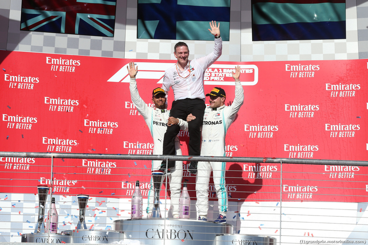 GP USA, 31.10.2019- Podium, 2nd Lewis Hamilton (GBR) Mercedes AMG F1 W10 EQ 2019 World Champion