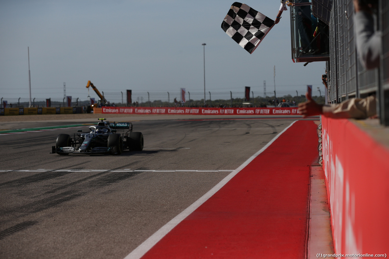 GP USA, 03.11.2019- Gara, Valtteri Bottas (FIN) Mercedes AMG F1 W10 EQ Power