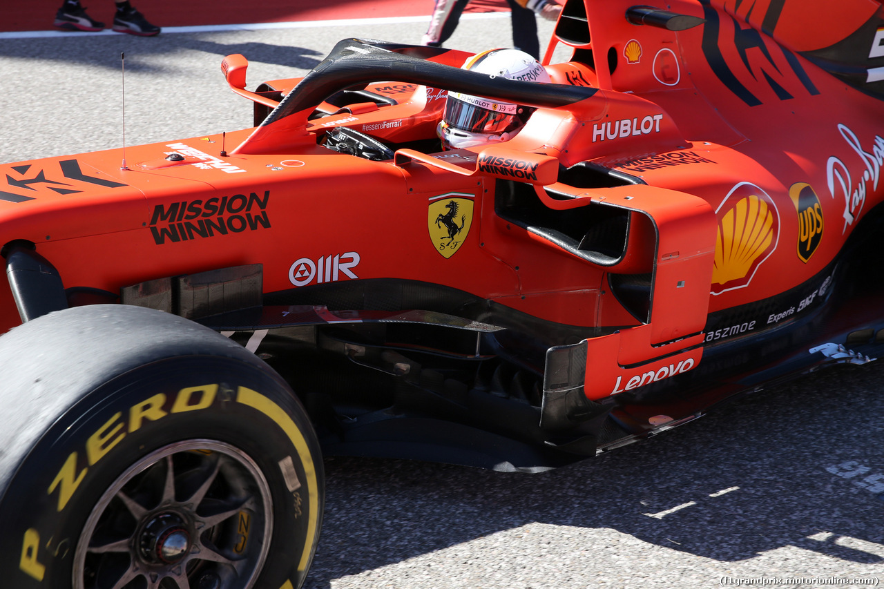 GP USA, 03.11.2019- partenzaing grid,  Sebastian Vettel (GER) Ferrari SF90