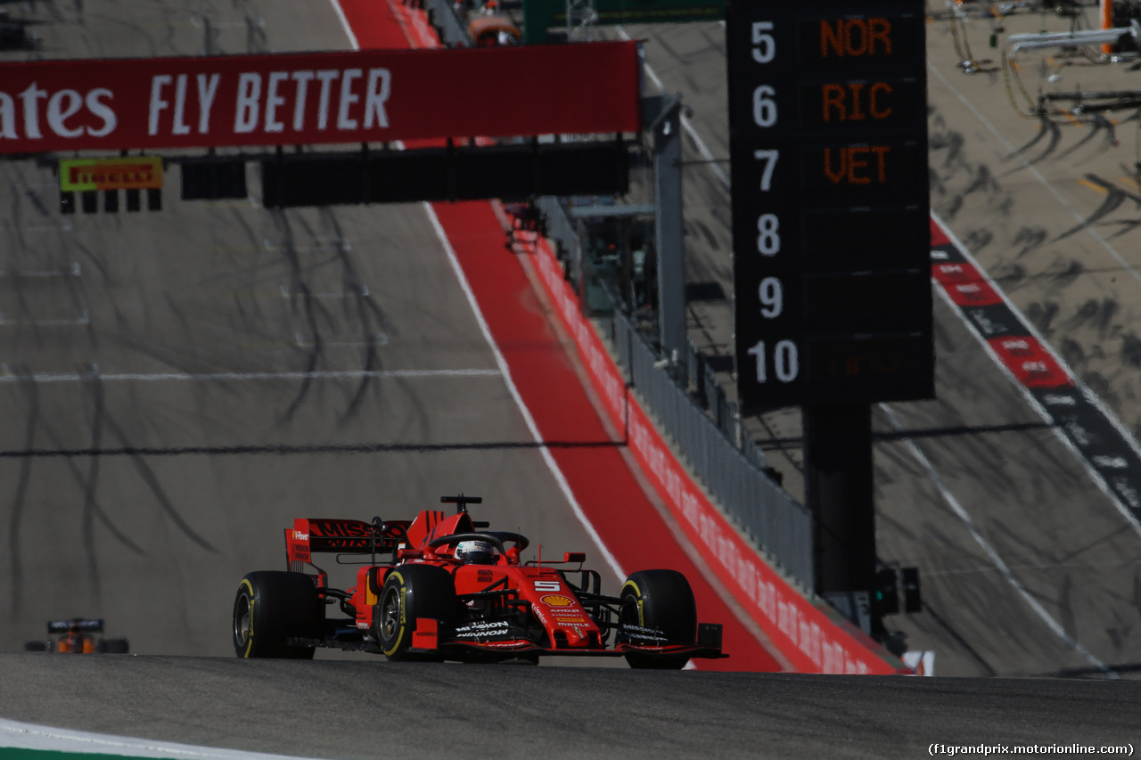 GP USA, 03.11.2019- Gara, Sebastian Vettel (GER) Ferrari SF90