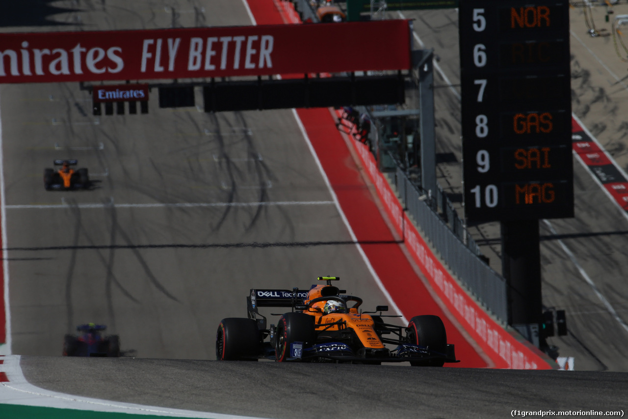 GP USA, 03.11.2019- Gara, Lando Norris (GBR) Mclaren F1 Team MCL34
