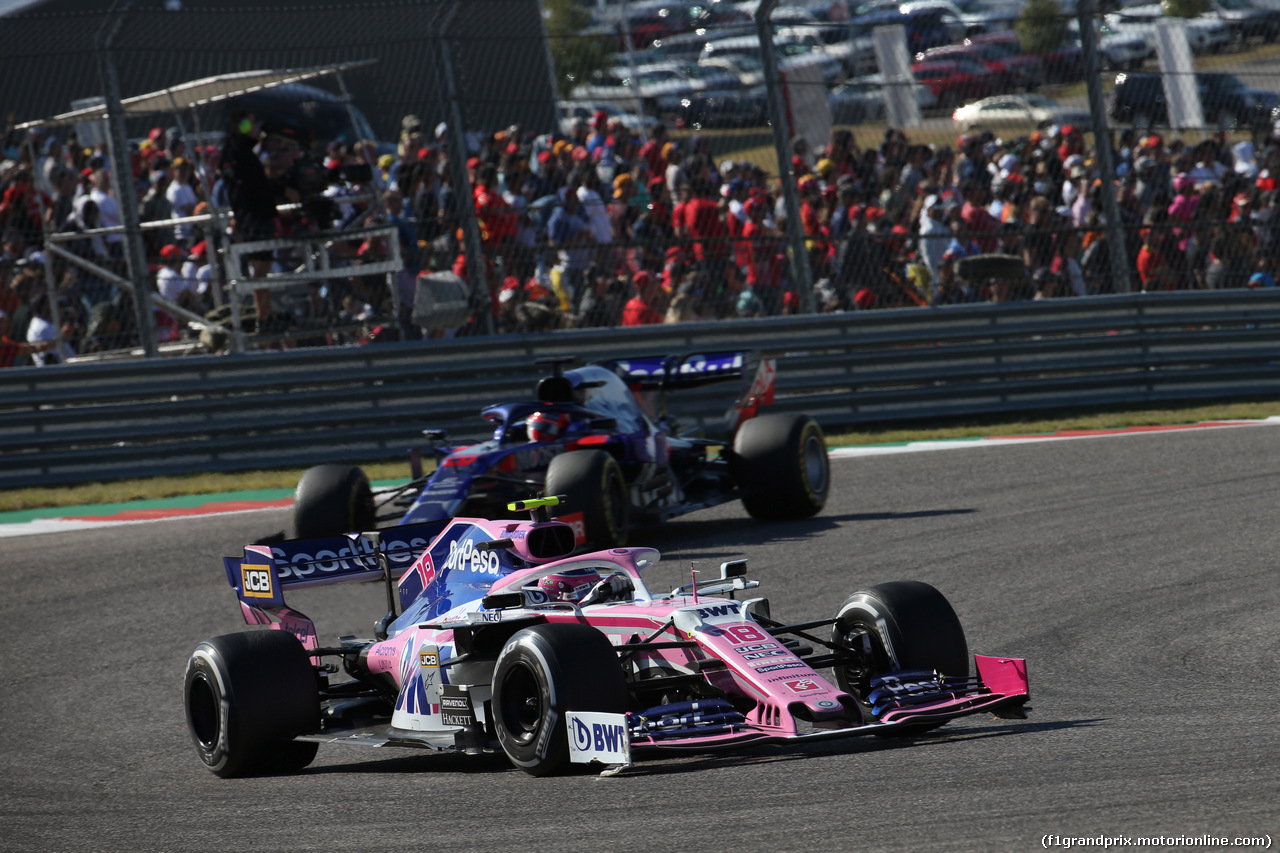 GP USA, 03.11.2019- Gara, Lance Stroll (CDN) Racing Point F1 RP19
