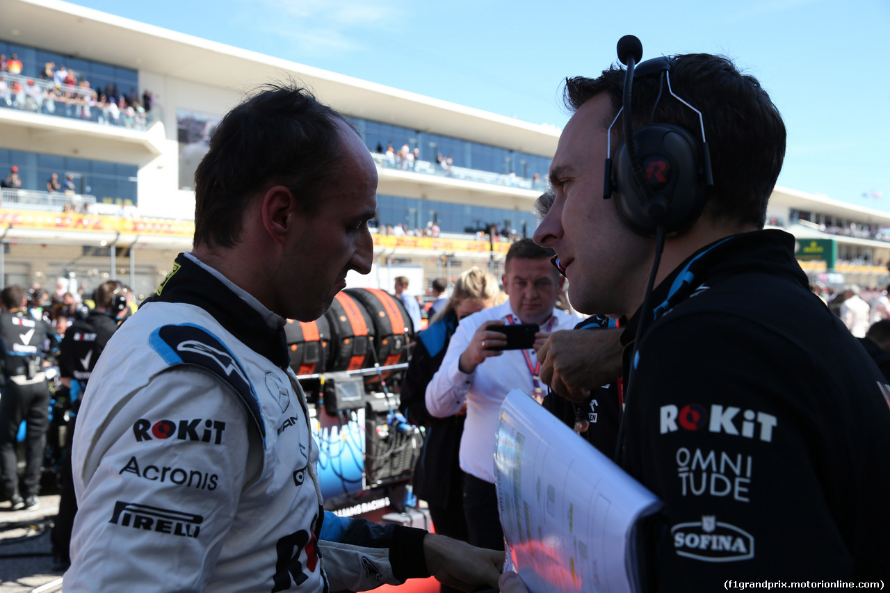 GP USA, 03.11.2019- partenzaing grid,  Robert Kubica (POL) Williams F1 FW42