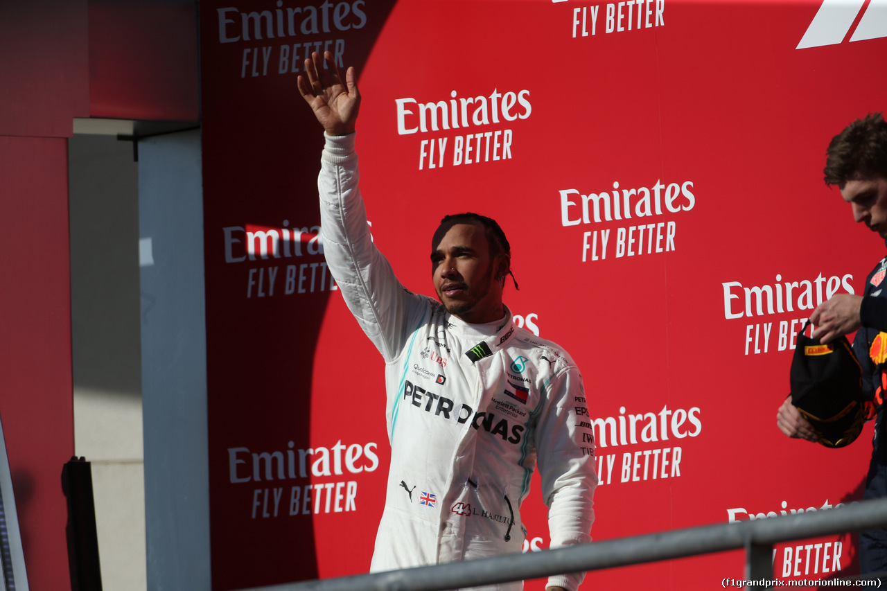 GP USA, 03.11.2019- podium, Lewis Hamilton (GBR) Mercedes AMG F1 W10 EQ Power