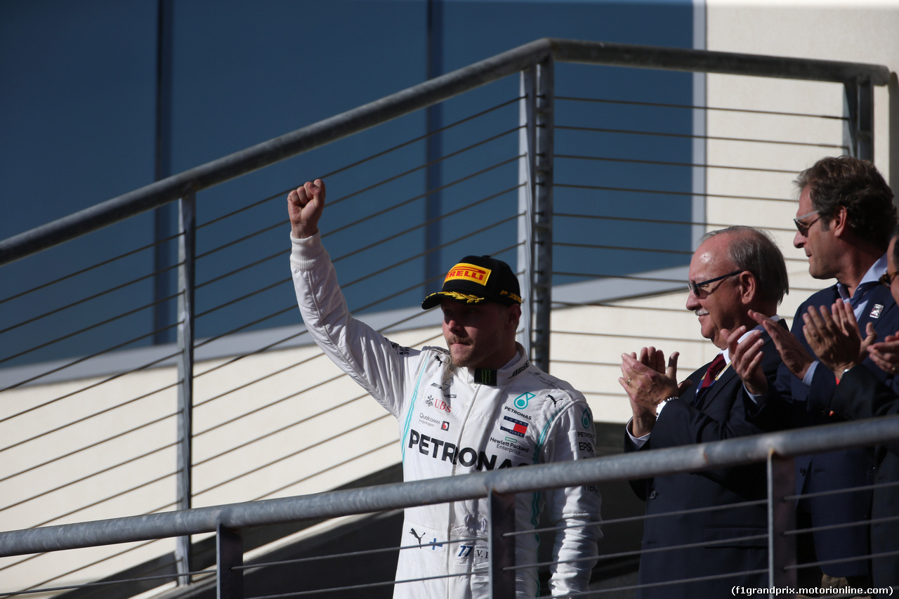 GP USA, 03.11.2019- podium, Valtteri Bottas (FIN) Mercedes AMG F1 W10 EQ Power