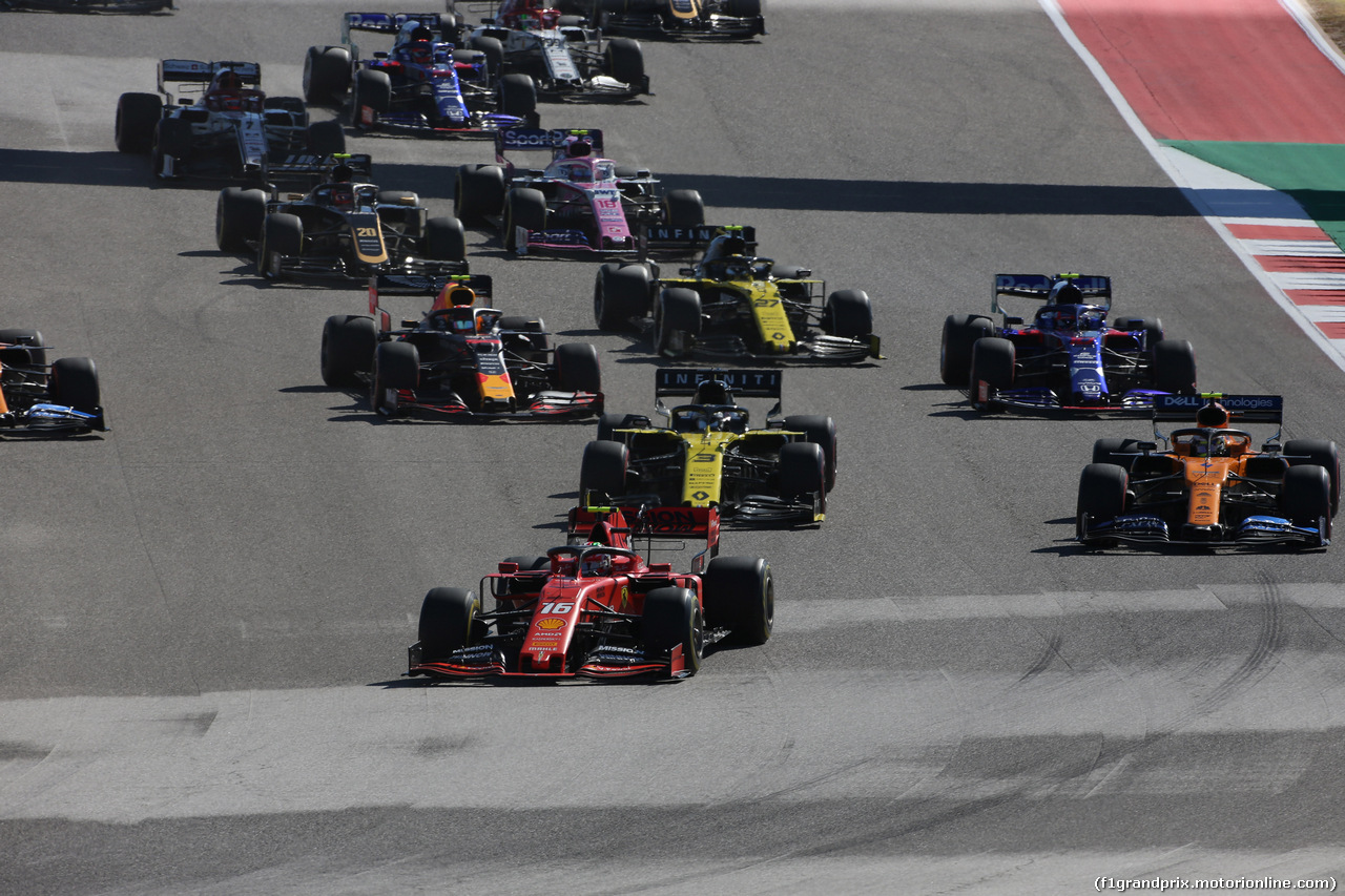 GP USA, 03.11.2019- Gara, Charles Leclerc (MON) Ferrari SF90